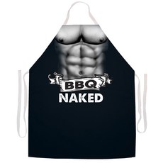 애티튜드에이프런즈 셔틀리스 비비큐 네이키드 에이프런, 혼합 색상, 1개