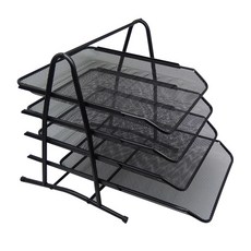 Bluemato DIY 鋼製文件整理架 300 x 345 x 337 mm, 黑色, 4層