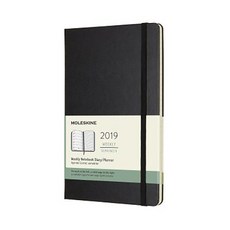 Moleskine_몰스킨 다이어리 플레너 2019년 12M 위클리 Notebook 하드커버, 블랙