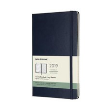 Moleskine_몰스킨 다이어리 플레너 2019년 12M 위클리 Notebook 하드커버, 블루 사파이어