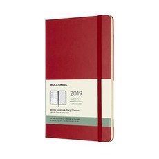 Moleskine_몰스킨 다이어리 플레너 2019년 12M 위클리 Notebook 하드커버, 레드 스칼렛