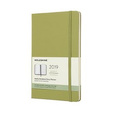 Moleskine_몰스킨 다이어리 플레너 2019년 12M 위클리 Notebook 하드커버, 그린 리첸