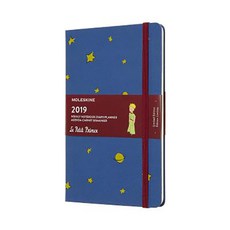 몰스킨 다이어리 2019년 12M 한정판 프티 프린스 위클리 Notebook 하드커버, 블루 앤트워프