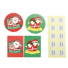 황씨네도시락 크리스마스 머핀컵덮개 소년소녀 20p + 산타 20p + 크리스마스 캔디홀더 소년소녀 20p + 산타 20p + 홈메이드 하트소 스티커 80p, 1세트