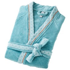 Rahdoott絲絨純棉浴袍 S F704028, 鴨藍, 1個