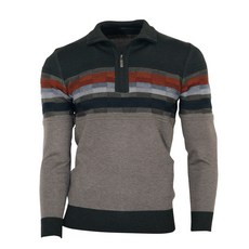 MASTER BEAR 男士半拉鍊羊毛混紡針織 T恤 CTMP2053