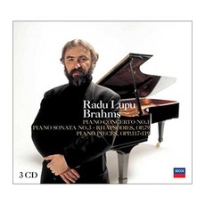 JOHANNES BRAHMS - CONCERTO NO.1 SONATA NO.3 RHAPSODIES ETC/ RADU LUPU EU수입반, 3CD
