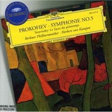 SERGEY PROKOFIEV/ IGOR STRAVINSKY - SYMPHONY NO5/ THE RITE OF SPRING/ KARAJAN 유럽수입반, 1CD