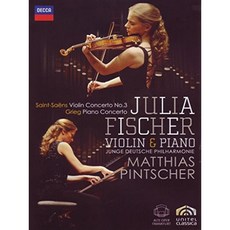 JULIA FISCHER - SAINT-SAENS GRIEG VIOLIN & PIANO/ MATTHIAS PINTSCHER DVD EU수입반, 1CD