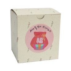 에이치씨엔 풀잎 쿠키 상자 20p + 새해 복 복주머니 스티커 20p, 혼합 색상, 1세트