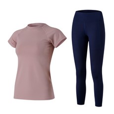 SPICA 女款素色瑜珈短袖T恤+內搭褲組 SPA522504