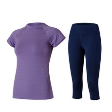 SPICA 女款瑜珈短袖T恤+內搭長褲 SPA524704