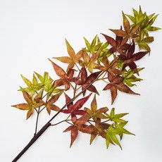 ALB 人造花 秋季楓葉花叢 大, 綠色楓葉