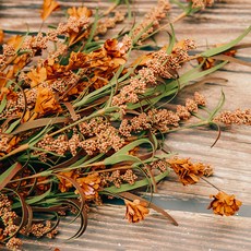 ALB 人造秋季野花束, 棕色