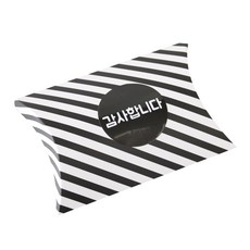 황씨네도시락 반달상자 스트라이프 블랙 30p + 원형 감사합니다 스티커 블랙 30p, 혼합 색상, 1세트