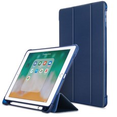 NEWVIA Apple Pencil收納平板電腦保護套+觸控筆, 海軍