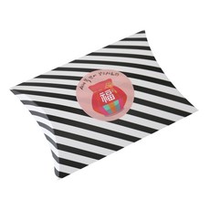 黃氏便當半月盒 條紋黑色 10入 + 新年福氣貼紙 福袋 10入, 混合顏色, 1套