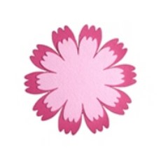 아이세상 꽃글자판 펠트장식 5p, 48A 핑크