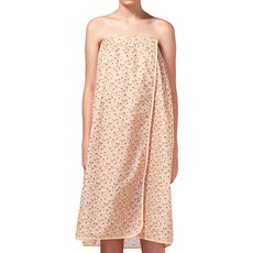 HAIR BEST 迷你碎花裹身裙 按摩袍 HBYE009, 黃米色, 1個