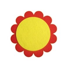 孩子世界花字母板毛氈裝飾 5入, 48B紅