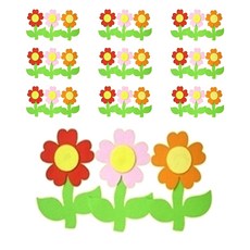 孩子世界 線條花 毛氈裝飾 10入, 1-F