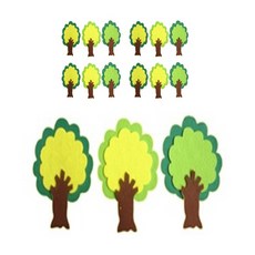 孩子世界樹毛氈裝飾環境構成 5入, 12D