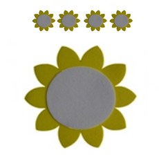 아이세상 꽃글자판 펠트장식 환경구성 5p, 48F노랑