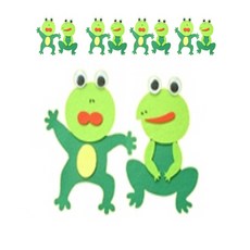 孩子世界青蛙毛氈裝飾環境構成 5入, 14B