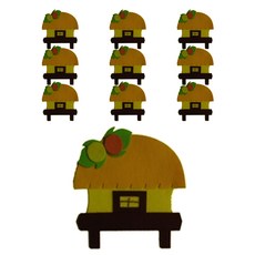 孩童世界茅草屋毛氈裝飾10p, 39