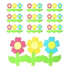 孩子世界 線條花 毛氈裝飾 10入, 1-E