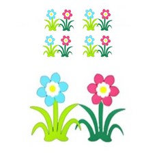 孩子世界 花莖毛氈裝飾環境構成 5入, 1i