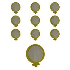 孩童世界氣球字母板毛氈裝飾 10p, 49黃色