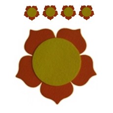 아이세상 꽃글자판 펠트장식 환경구성 5p, 48E주황