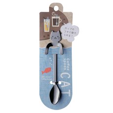 엘핀 커피 스푼 고양이 쿠로네코 405077, 1개