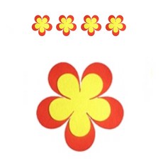 아이세상 꽃글자판 펠트장식 환경구성 5p, 48C빨강