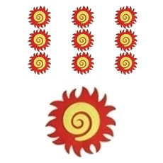 兒童世界太陽組合 毛氈裝飾 10入, 25℃