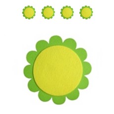 아이세상 꽃글자판 펠트장식 환경구성 5p, 48B연두