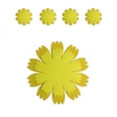 孩子世界花字板毛氈裝飾環境布置 5入, 48A黃色