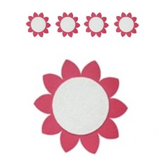 아이세상 꽃글자판 펠트장식 환경구성 5p, 48F핑크