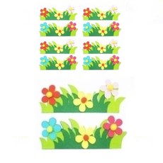 아이세상 꽃잔디 펠트장식 환경구성 5p, 4A