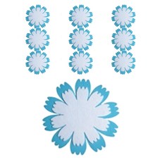 兒童世界 花朵字板 毛氈裝飾 10入, 48A 天藍色