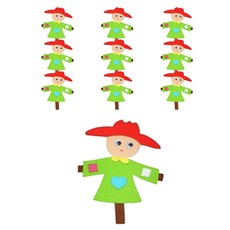 兒童世界稻草人套組毛氈裝飾 10p, 38B