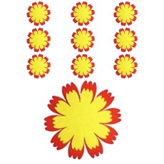 兒童世界 花朵字板 毛氈裝飾 10入, 48A 紅色