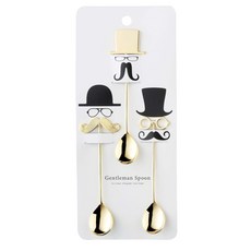 엘핀 젠틀맨 스푼 3종 006373, 혼합 색상, 1세트