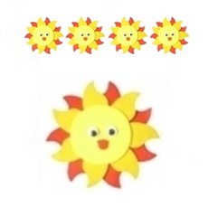 孩子世界太陽毛氈裝飾環境構成 5入, 25A