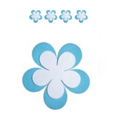 아이세상 꽃글자판 펠트장식 환경구성 5p, 48C하늘