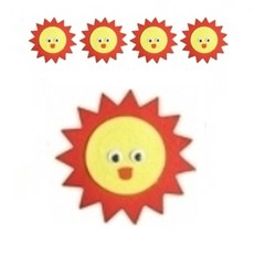 孩子世界太陽毛氈裝飾環境構成 5入, 25B