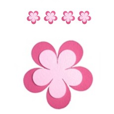 아이세상 꽃글자판 펠트장식 환경구성 5p, 48C핑크