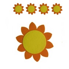 아이세상 꽃글자판 펠트장식 환경구성 5p, 48F주황