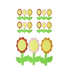 孩子世界 花莖毛氈裝飾環境構成 5入, 一維